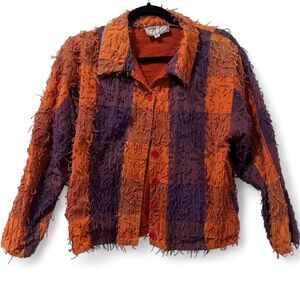 Vintage Colorful Textured Women's Jacket | M